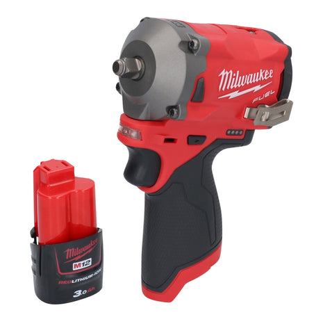 Avvitatore a impulsi a batteria Milwaukee M12 FIW38-301 12 V 339 Nm 3/8" brushless + 1x batteria ricaricabile 3,0 Ah - senza caricabatterie