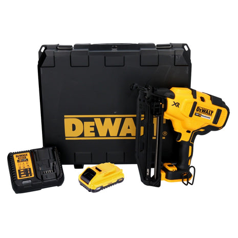 Clavadora a batería DeWalt DCN 660 L1 18V 32-63 mm sin escobillas + 1x batería 3.0 Ah + cargador + maletín