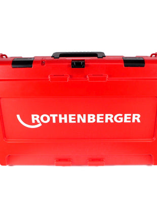 Máquina prensadora de batería Rothenberger ROMAX 4000 18 V electrohidráulica + 2x baterías 10,0 Ah CAS + cargador + maletín