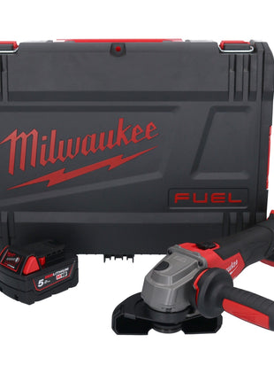 Amoladora angular a batería Milwaukee M18 FSAG125X-501X 18 V 125 mm sin escobillas + 1x batería 5,0 Ah + caja HD - sin cargador