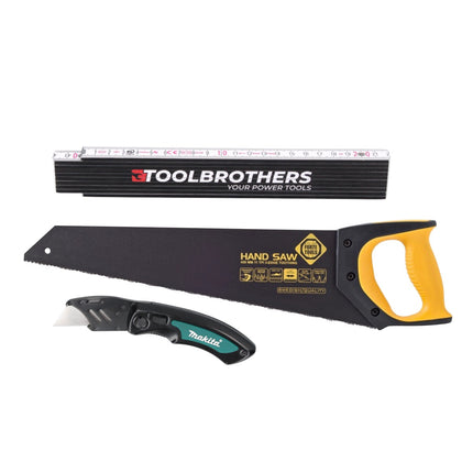 Set de iniciación DIY 14 piezas Cola de zorro, martillo de mecánico, puño, navaja, metro plegable, juego de destornilladores 8 piezas + estuche.