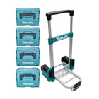 Makita Trolley Transportwagen für Makpac Systemkoffer + 1x Makpac 2 + 2x Makpac 3 + 1x Makpac 4 - Toolbrothers