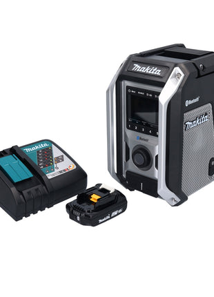 Makita DMR 114 RA1B radio batería 12 V - 18 V Bluetooth IP65 + 1x batería 2,0 Ah + cargador