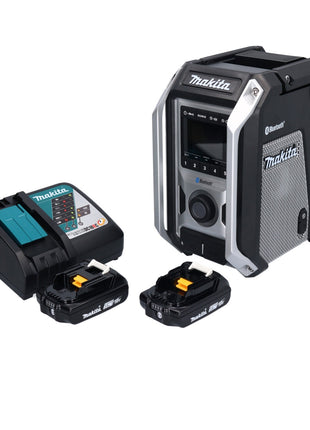 Makita DMR 114 RAB radio batería 12 V - 18 V Bluetooth IP65 + 2x baterías 2,0 Ah + cargador