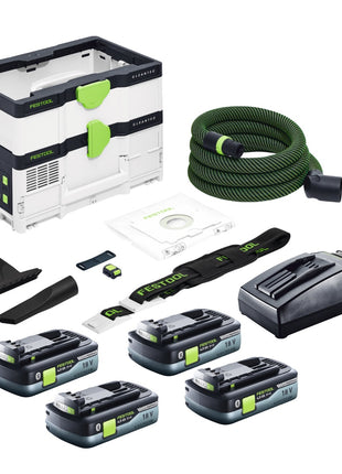 Festool CTLC SYS Akku Absaugmobil 36 V ( 2x 18 V ) Staubkl. L + 4x Akku 4,0 Ah + Ladegerät - Toolbrothers