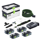 Festool CTLC SYS Akku Absaugmobil 36 V ( 2x 18 V ) Staubkl. L + 4x Akku 4,0 Ah + Ladegerät - Toolbrothers