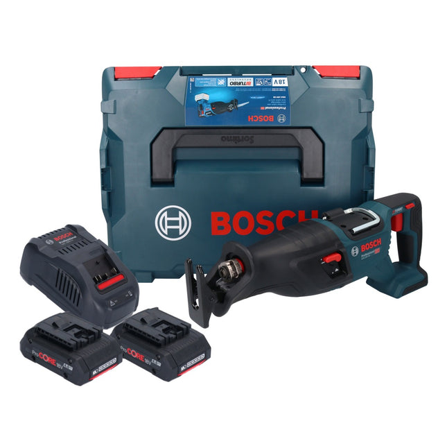 Bosch GSA 18V-28 cordless reciprocating saw 18 V BITURBO Brushless + 2x ProCORE battery 4.0 Ah + charger + L-Boxx