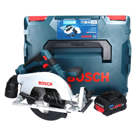 Bosch GKS 18V-57-2 Professional Akku Kreissäge 18 V 165 mm Brushless + 1x ProCORE Akku 8,0 Ah + L-Boxx - ohne Ladegerät