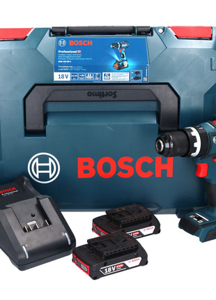 Bosch GSB 18V-90 C Professional Akku Schlagbohrschrauber 18 V 64 Nm Brushless + 2x Akku 2,0 Ah + Ladegerät + L-Boxx - Toolbrothers