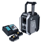 Makita DMR 115 RAB radio de obra con batería 12 V - 18 V Bluetooth DAB+ IP65 negro + 2x baterías 2,0 Ah + cargador