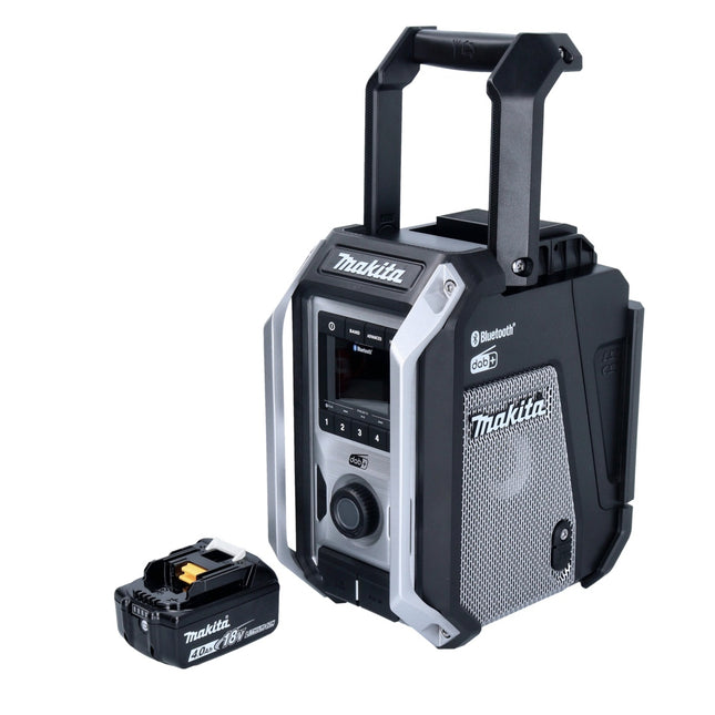 Makita DMR 115 M1B Akku Baustellenradio 12 V - 18 V Bluetooth DAB+ IP65 Schwarz + 1x Akku 4,0 Ah - ohne Ladegerät - Toolbrothers