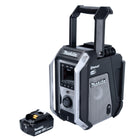 Makita DMR 115 T1B Akku Baustellenradio 12 V - 18 V Bluetooth DAB+ IP65 Schwarz + 1x Akku 5,0 Ah - ohne Ladegerät - Toolbrothers