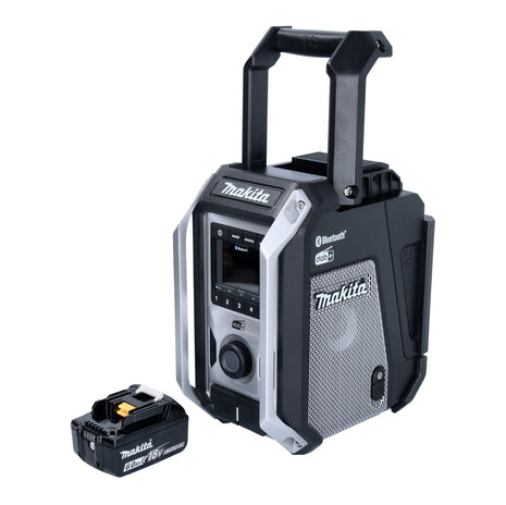 Makita DMR 115 G1B Akku Baustellenradio 12 V - 18 V Bluetooth DAB+ IP65 Schwarz + 1x Akku 6,0 Ah - ohne Ladegerät - Toolbrothers