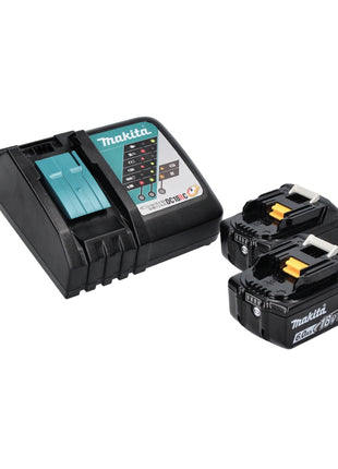 Makita DMR 115 RGB Akku Baustellenradio 12 V - 18 V Bluetooth DAB+ IP65 Schwarz + 2x Akku 6,0 Ah + Ladegerät - Toolbrothers