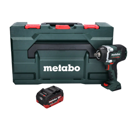 Atornillador de impacto a batería Metabo SSW 18 LTX 800 BL 18 V 800 Nm 1/2" sin escobillas + 1 batería de 8,0 Ah + metaBOX - sin cargador