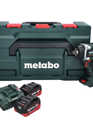 Metabo SSW 18 LTX 800 BL Atornillador de impacto a batería 18 V 800 Nm 1/2" sin escobillas + 2x batería 8,0 Ah + cargador + metaBOX