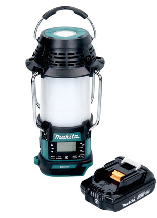 Makita DMR 056 A1 radio de batería 18 V FM DAB+ con linterna linterna 360° IP65 + 1x batería 2,0 Ah - sin cargador