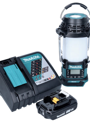 Makita DMR 056 RA1 radio de batería 18 V FM DAB+ con linterna linterna 360° IP65 + 1x batería 2,0 Ah + cargador