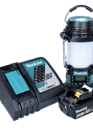 Makita DMR 056 RM1 Akku Radio 18 V FM DAB+ mit Laterne 360° Taschenlampe IP65 + 1x Akku 4,0 Ah + Ladegerät - Toolbrothers