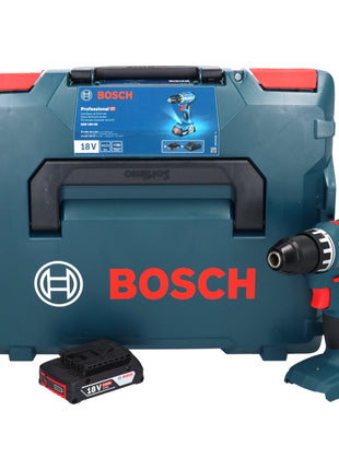 Taladro atornillador a batería Bosch GSR 18V-45 18 V 45 Nm sin escobillas + 1x batería 2,0 Ah + L-Boxx - sin cargador