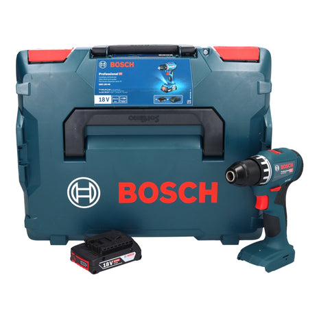 Taladro atornillador a batería Bosch GSR 18V-45 18 V 45 Nm sin escobillas + 1x batería 2,0 Ah + L-Boxx - sin cargador