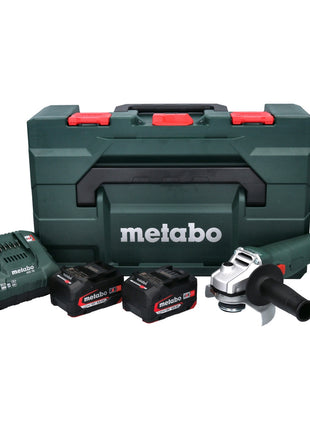 Metabo W 18 L 9-125 Quick Akku Winkelschleifer 18 V 125 mm + 2x Akku 4,0 Ah + Ladegerät + metaBOX