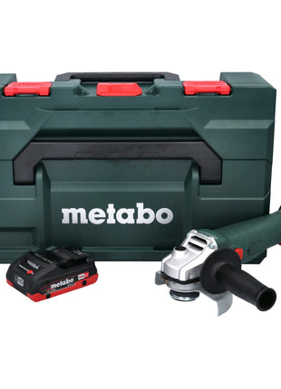 Metabo W 18 L 9-125 Amoladora angular de batería Quick 18 V 125 mm + 1x batería 4,0 Ah + metaBOX - sin cargador