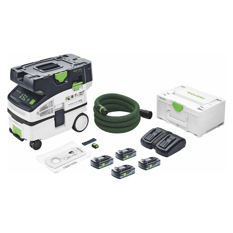 Festool CTLC MINI I-Basic Akku Absaugmobil 36 V ( 2x 18 V ) Staubkl. L + 4x Akku 4,0 Ah + Ladegerät + Systainer - Toolbrothers