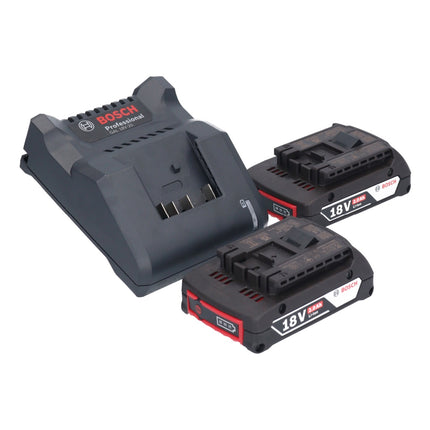 Bosch GSR 18V-45 taladro atornillador inalámbrico 18 V 45 Nm (06019K3203) sin escobillas + 2x batería 2,0 Ah + cargador + L-Boxx