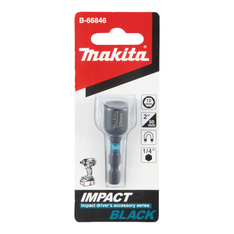 Makita Impact Black Clé à douille à six pans creux 1/4" 10 x 50 mm ( B-66846 )