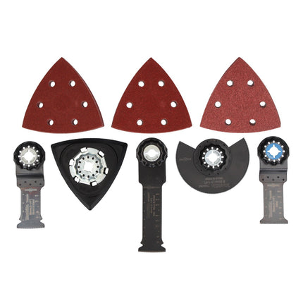 Herramienta multifunción a batería Makita DTM 52 ZJX4 18 V Starlock Max sin escobillas + juego de accesorios de 35 piezas + Makpac - sin batería, sin cargador