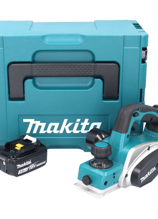 Cepilladora de batería Makita DKP 180 F1J 18 V 82 mm + 1x batería 3,0 Ah + Makpac - sin cargador