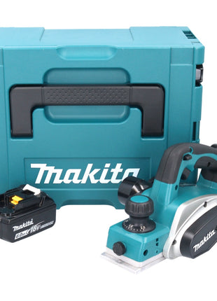 Cepilladora de batería Makita DKP 180 G1J 18 V 82 mm + 1x batería 6,0 Ah + Makpac - sin cargador