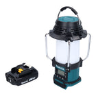 Makita DMR 055 A1 Akku Radio 18 V FM mit Laterne 360° Taschenlampe + 1x Akku 2,0 Ah - ohne Ladegerät