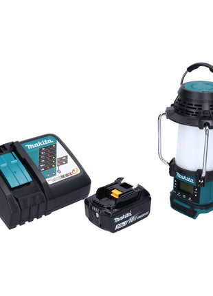 Makita DMR 055 RF1 radio batería 18 V FM con linterna linterna 360° + 1x batería 3.0 Ah + cargador