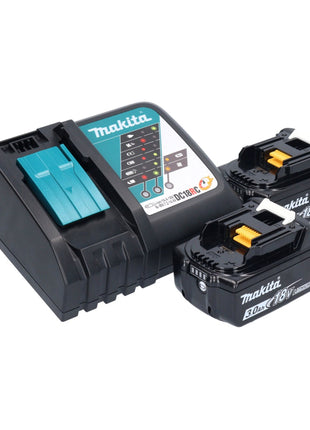 Makita DMR 055 RF batería radio 18 V FM con linterna linterna 360° + 2x baterías 3.0 Ah + cargador