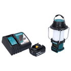 Makita DMR 055 RM1 cordless radio 18 V FM with lantern 360° torch + 1x rechargeable battery 4.0 Ah + charger