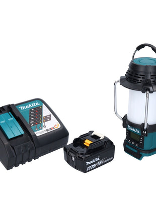 Makita DMR 055 RG1 radio de batería 18 V FM con linterna linterna 360° + 1x batería 6,0 Ah + cargador