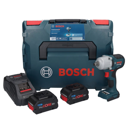 Bosch GDS 18V-450 HC cordless impact wrench 18 V 450 Nm 1/2" + 2x ProCORE rechargeable battery 8.0 Ah + charger + L-Boxx