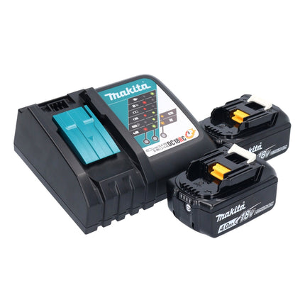 Makita DTM 52 RMJX4 cordless multifunction tool 18 V Starlock Max Brushless + 2x battery 4.0 Ah + charger + accessory set + Makpac