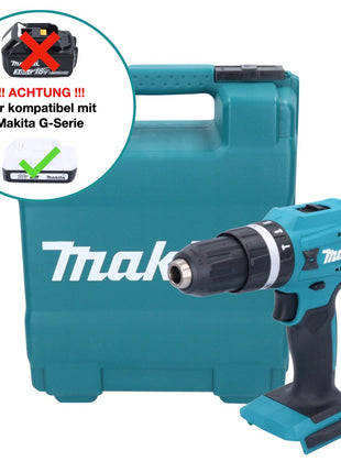 Makita HP 488 DZK 18 V Perceuse-visseuse à percussion sans fil 42 Nm série G + Coffret - sans batterie, sans chargeur