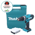 Taladro percutor inalámbrico Makita HP 488 DY1K 18 V 42 Nm Serie G + 1x batería 1,5 Ah + maletín - sin cargador