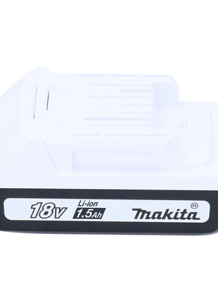 Kit source d'alimentation Makita 1x batterie BL 1815 G 18 V 1,5 Ah / 1500 mAh série G (198186-3) + chargeur DC 18 WA (195423-6)