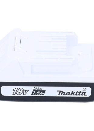 Kit de fuente de alimentación Makita 2x batería BL 1815 G 18 V 1,5 Ah / 1500 mAh serie G (2x 198186-3) + cargador DC 18 WA (195423-6)