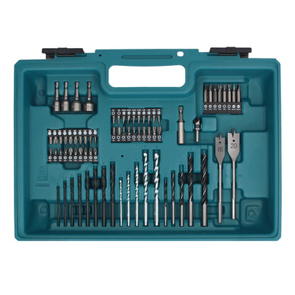 Makita maletín de transporte taladro perforador de 74 piezas para taladro atornillador a batería de 18 V DDF y taladro atornillador de percusión DHP