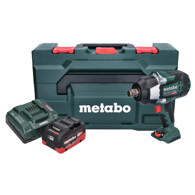 Metabo SSW 18 LTX 1750 BL cordless impact wrench 18 V 1750 Nm 3/4" brushless + 1x rechargeable battery 8.0 Ah + charger + metaBOX