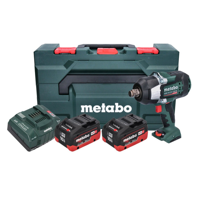 Metabo SSW 18 LTX 1750 BL cordless impact wrench 18 V 1750 Nm 3/4" brushless + 2x rechargeable battery 10.0 Ah + charger + metaBOX