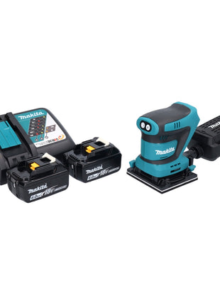 Makita DBO481RG Cordless Finishing Sander 112 x 102mm 18V + 2x Batteries 6.0Ah + Charger