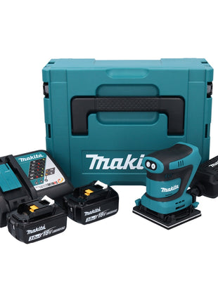 Makita DBO481RF1J Ponceuse vibrante sans fil 112 x 102mm 18V + 2x Batteries 3,0Ah + Chargeur + Coffret