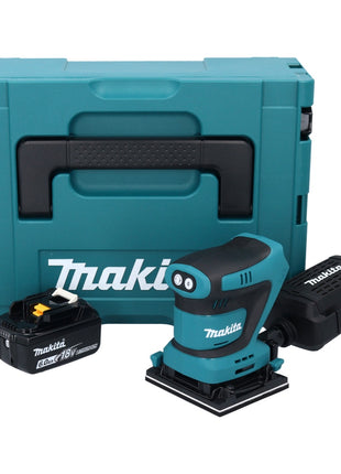 Makita DBO 481 G1J Akumulatorowa szlifierka oscylacyjna 18 V 112 x 102 mm + 1x akumulator 6,0 Ah + Makpac - bez ładowarki